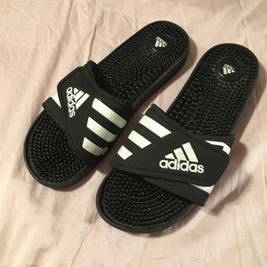 Adidas Slides - Black - Size 9W
